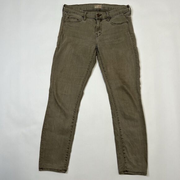 Mother Jeans Womens Size 27x26 The Looker Ankle Military Green - Picture 1 of 11